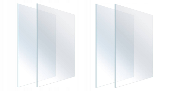 Plexiglass sheets and details from poly methyl methacrylate
